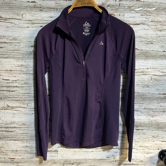 Paradox ladies long sleeve Marino wool blend 1/4 zip top size XS - Picture 5 of 7